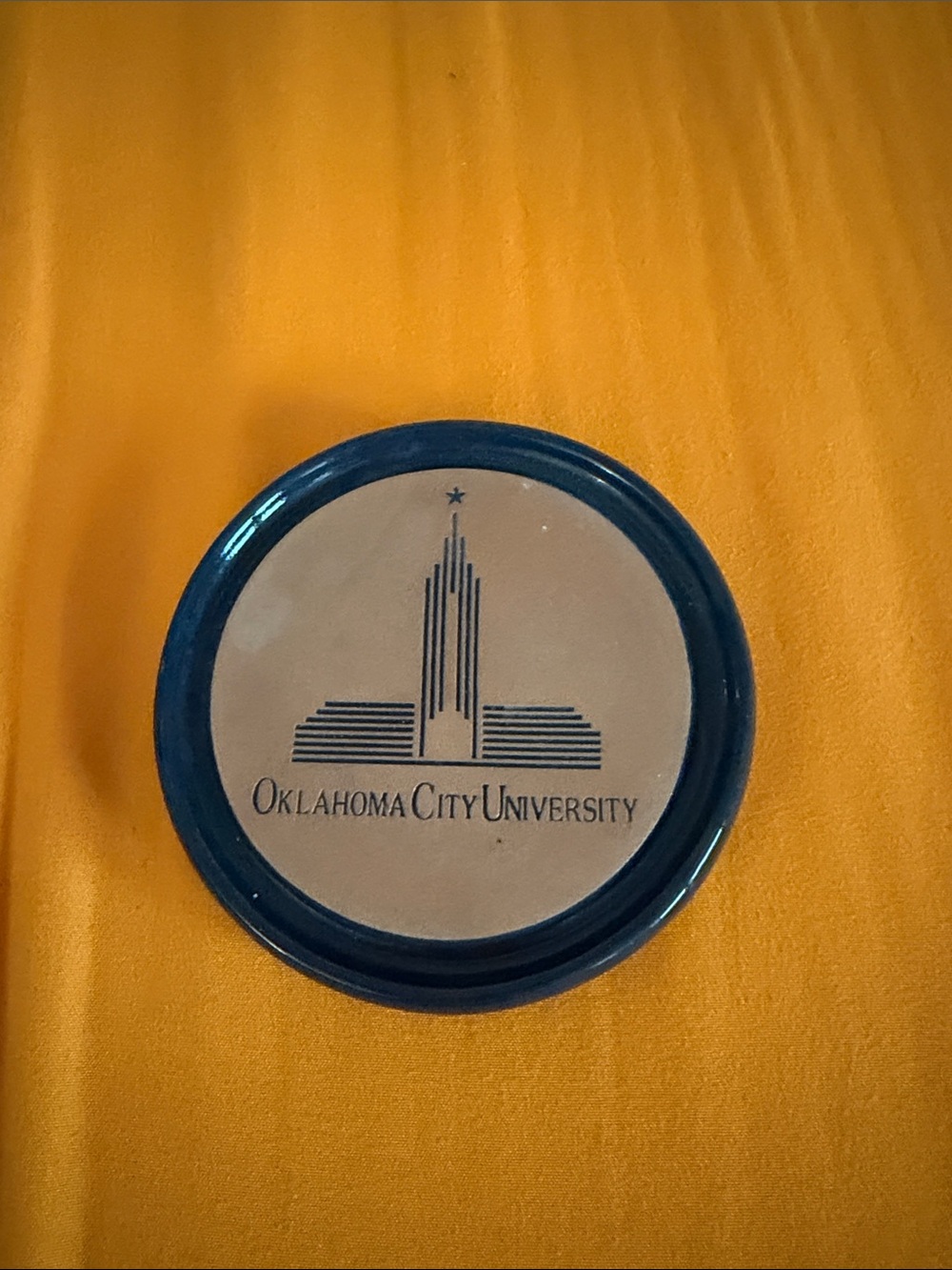 Frankoma Oklahoma City University Coaster - Black & Tan